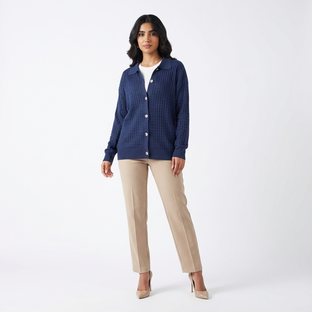 Quirelle Waffle-Knit Top