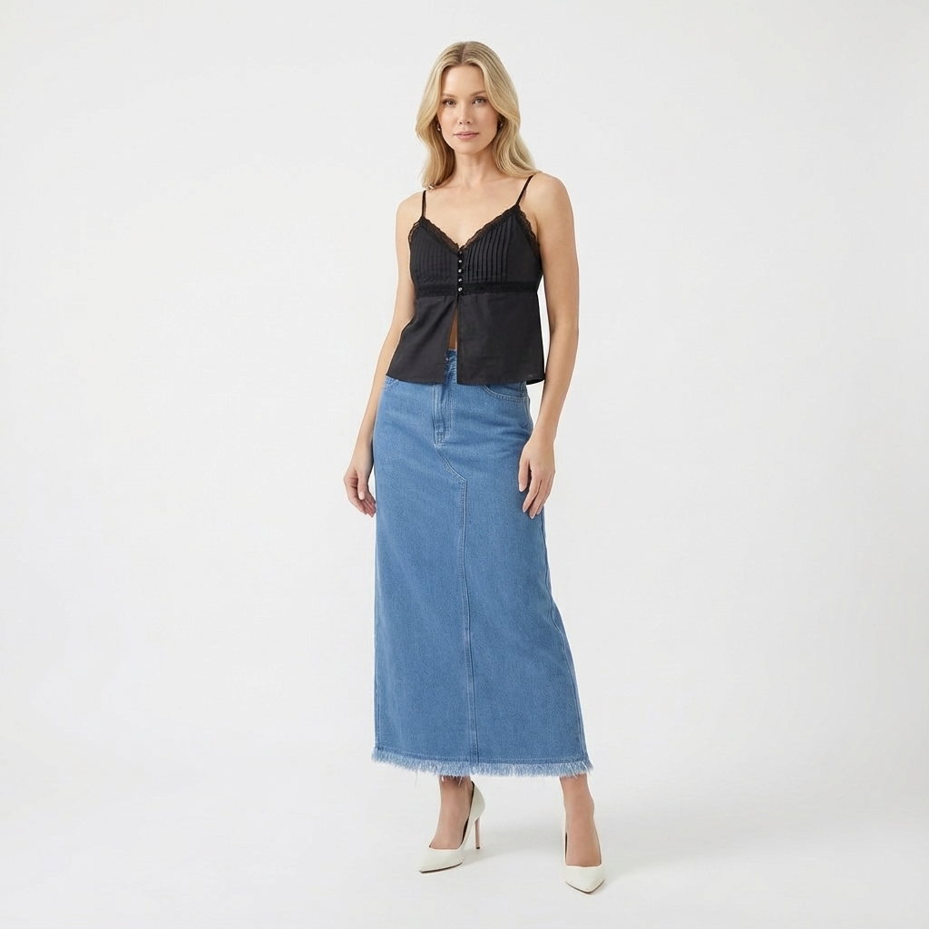 Mia Pleated Split-Front Top