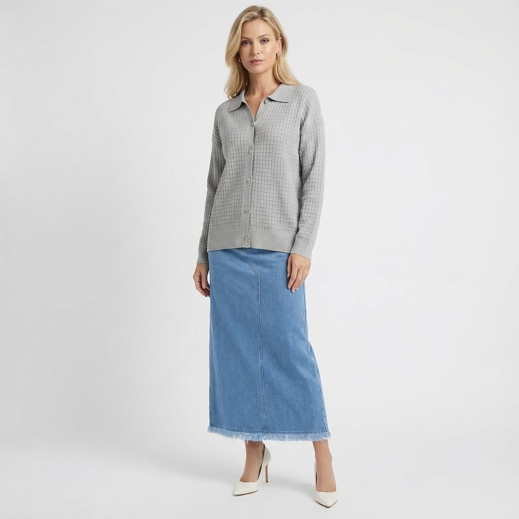 Quirelle Waffle-Knit Top