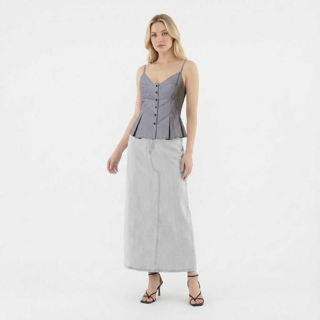 Kara Pleated Bustier Top