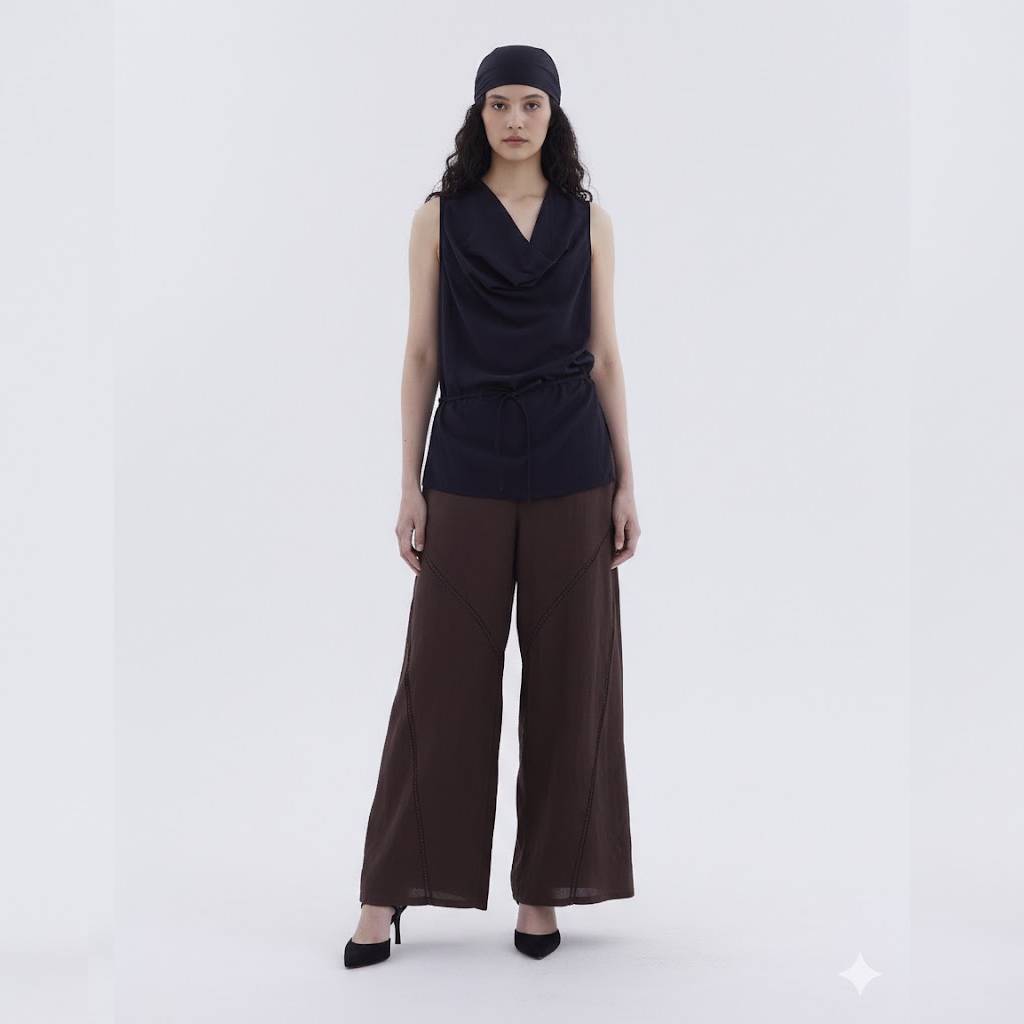 Jupierre Drape-Front Top