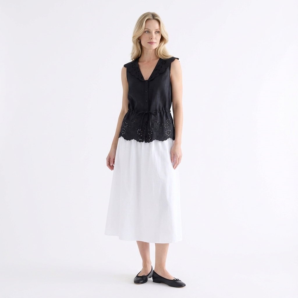 Zoe Lace Waist-Tie Top