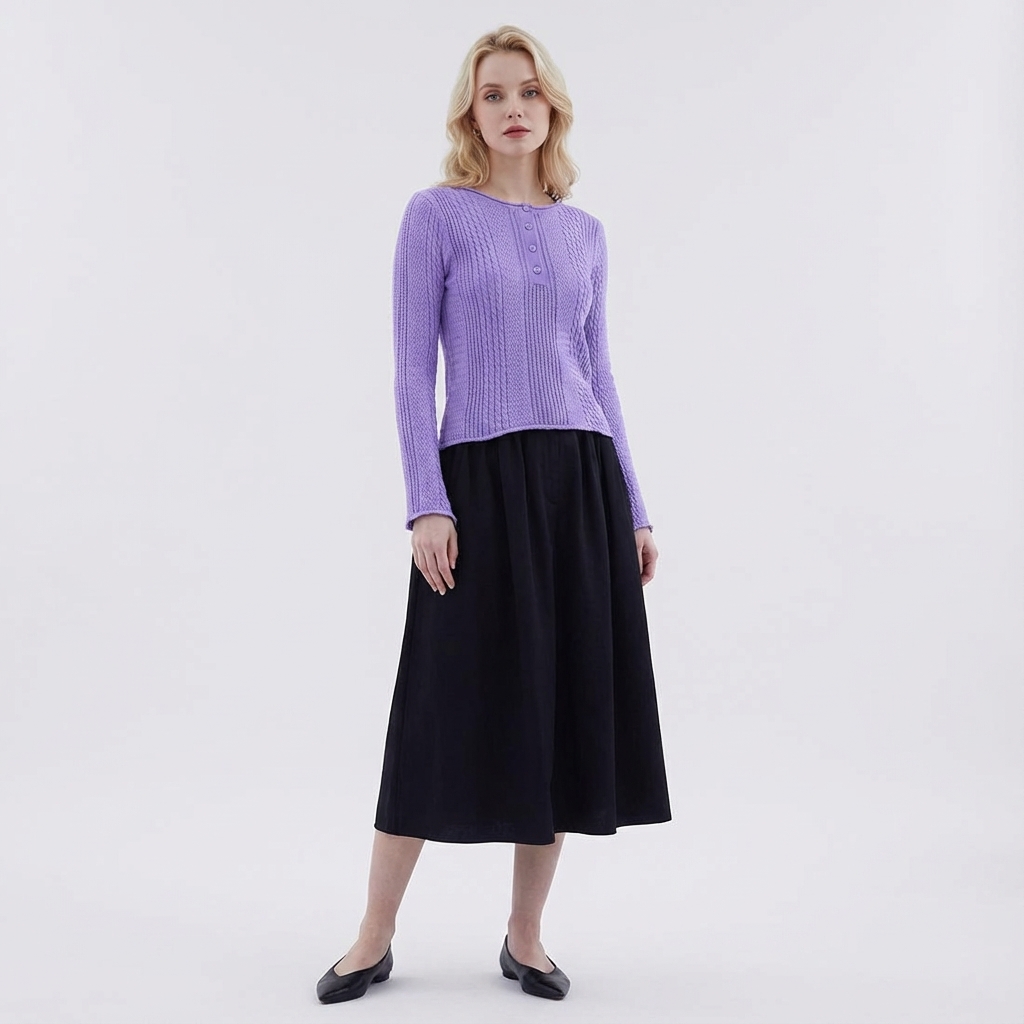 Hevena Cable-Knit Top