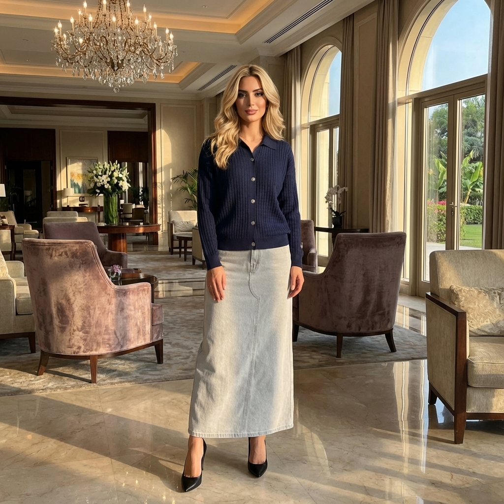 Quirelle Waffle-Knit Top