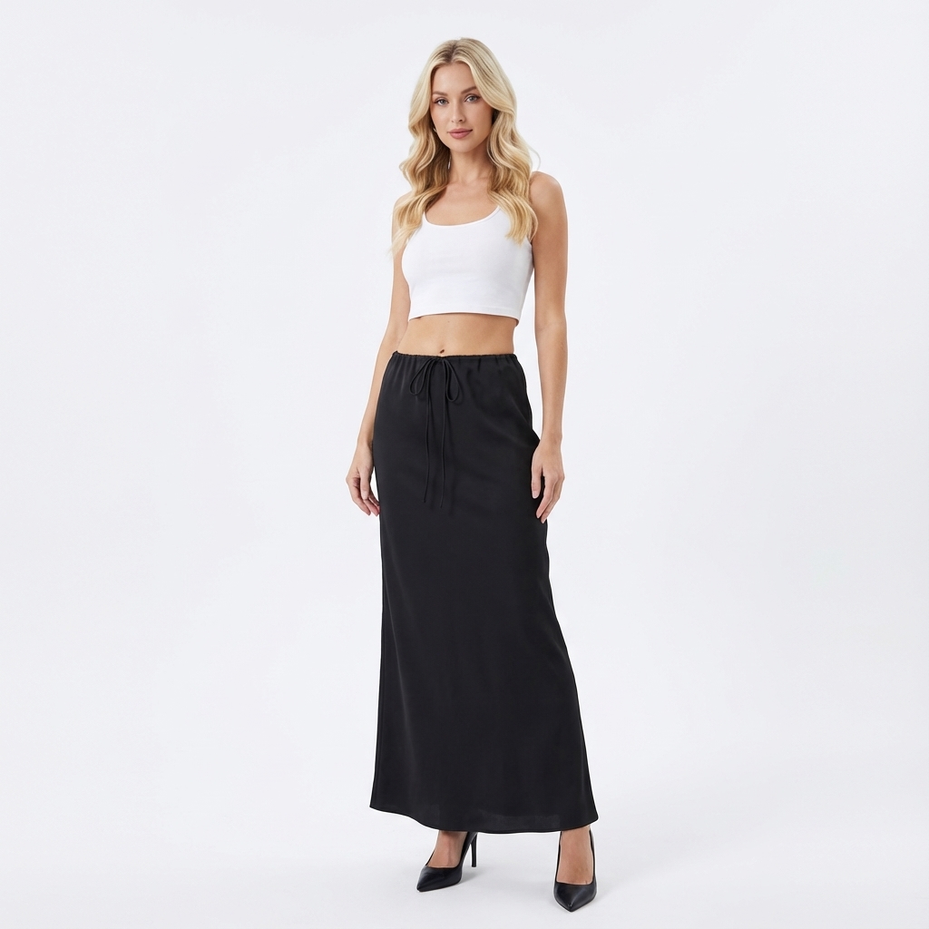 Tove Drawstring Bias Skirt