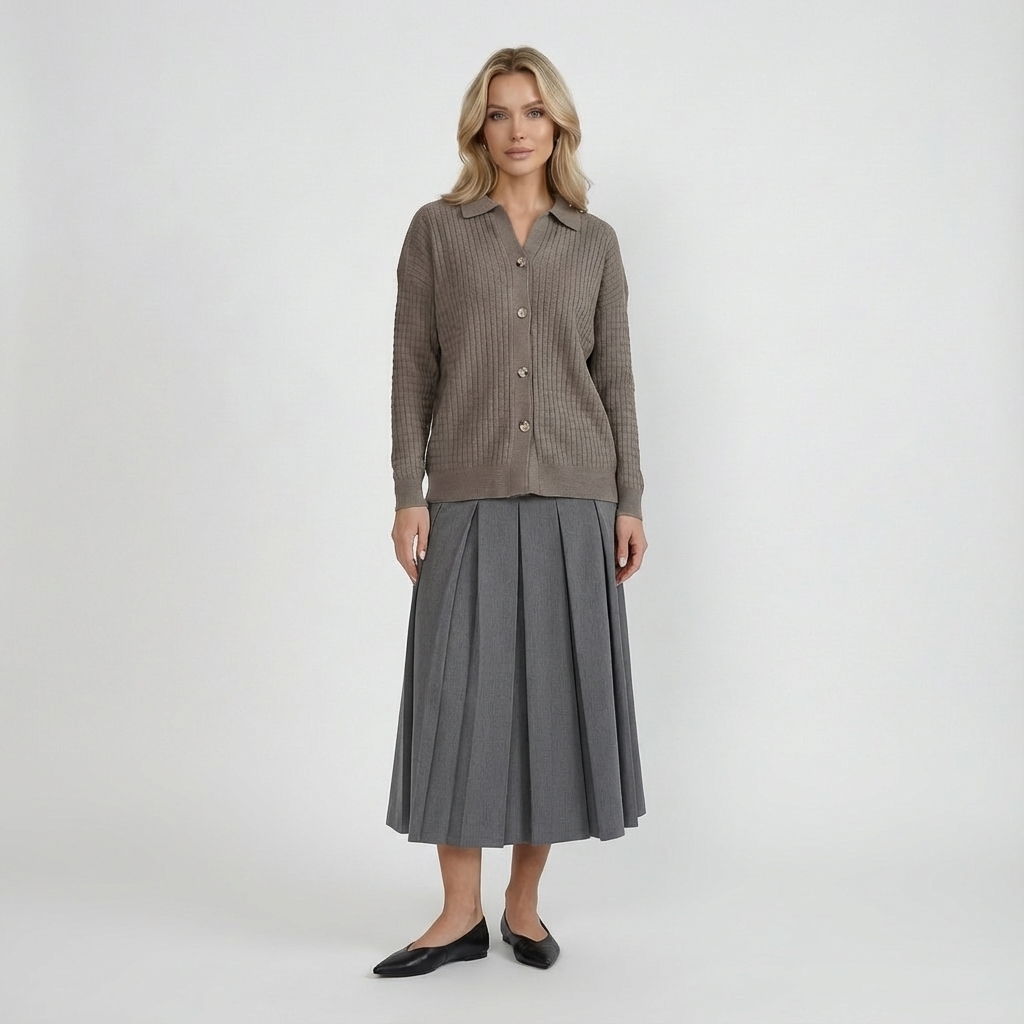 Quirelle Waffle-Knit Top