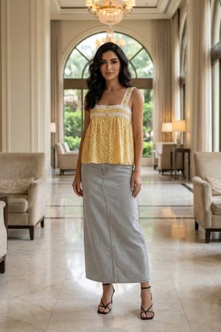 Odette Lace-Trim Empire Top