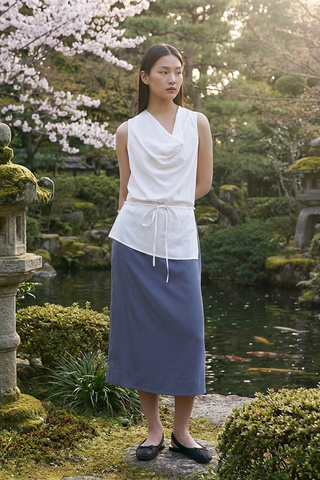 Jupierre Drape-Front Top