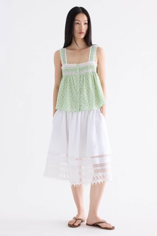 Odette Lace-Trim Empire Top