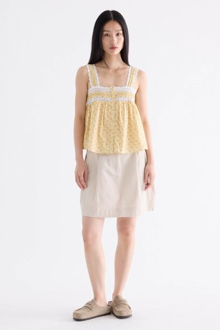 Odette Lace-Trim Empire Top