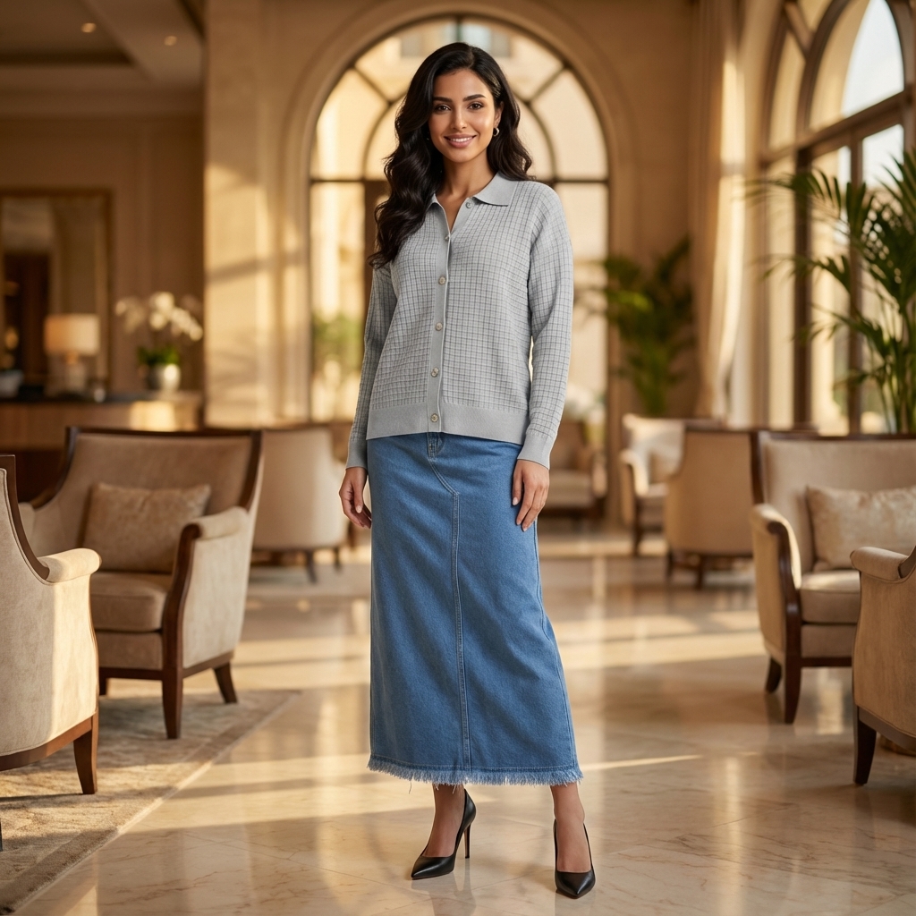 Quirelle Waffle-Knit Top