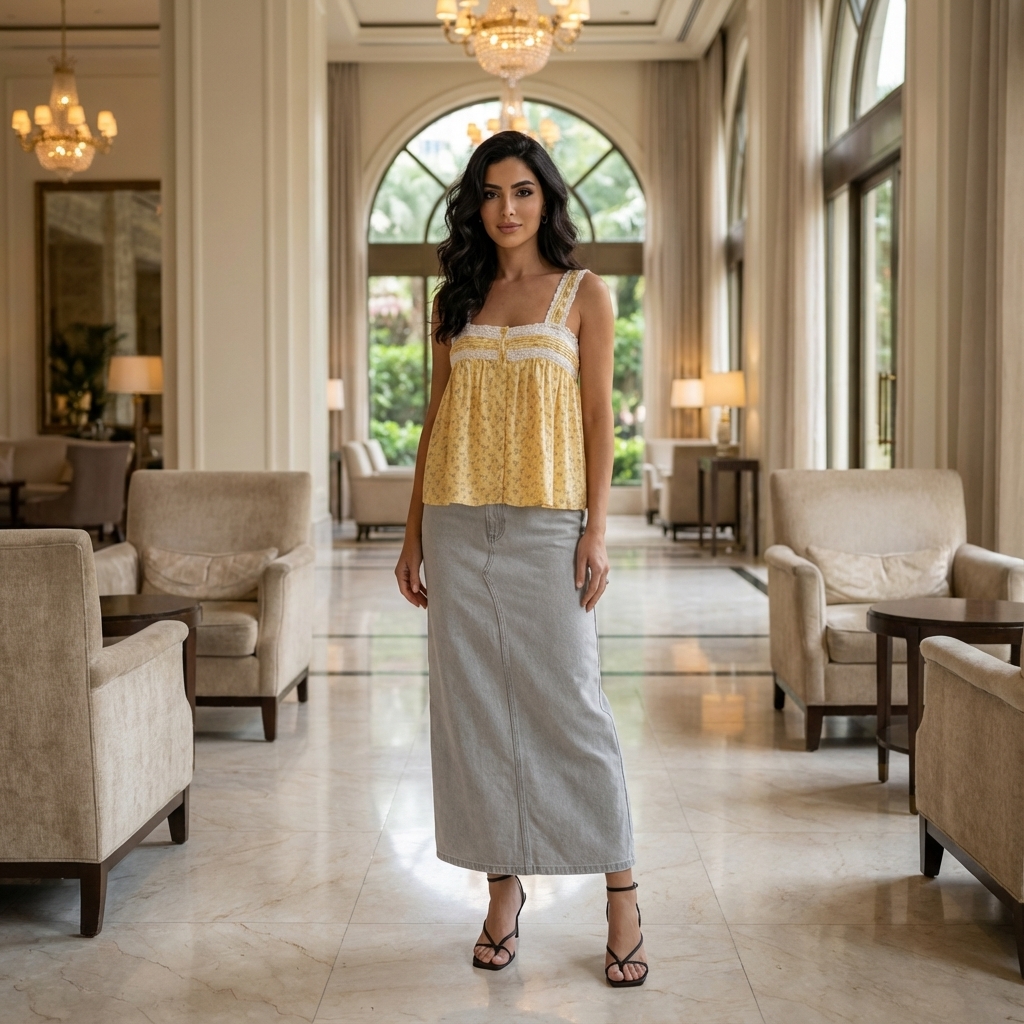 Odette Lace-Trim Empire Top