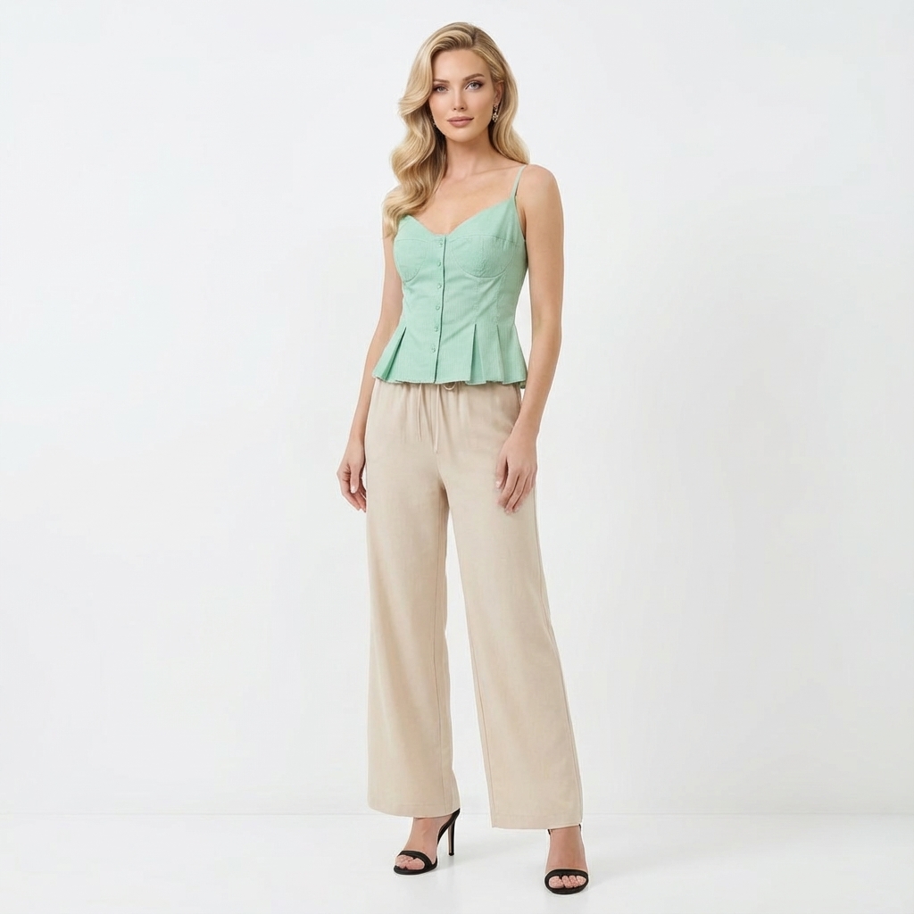 Kara Pleated Bustier Top