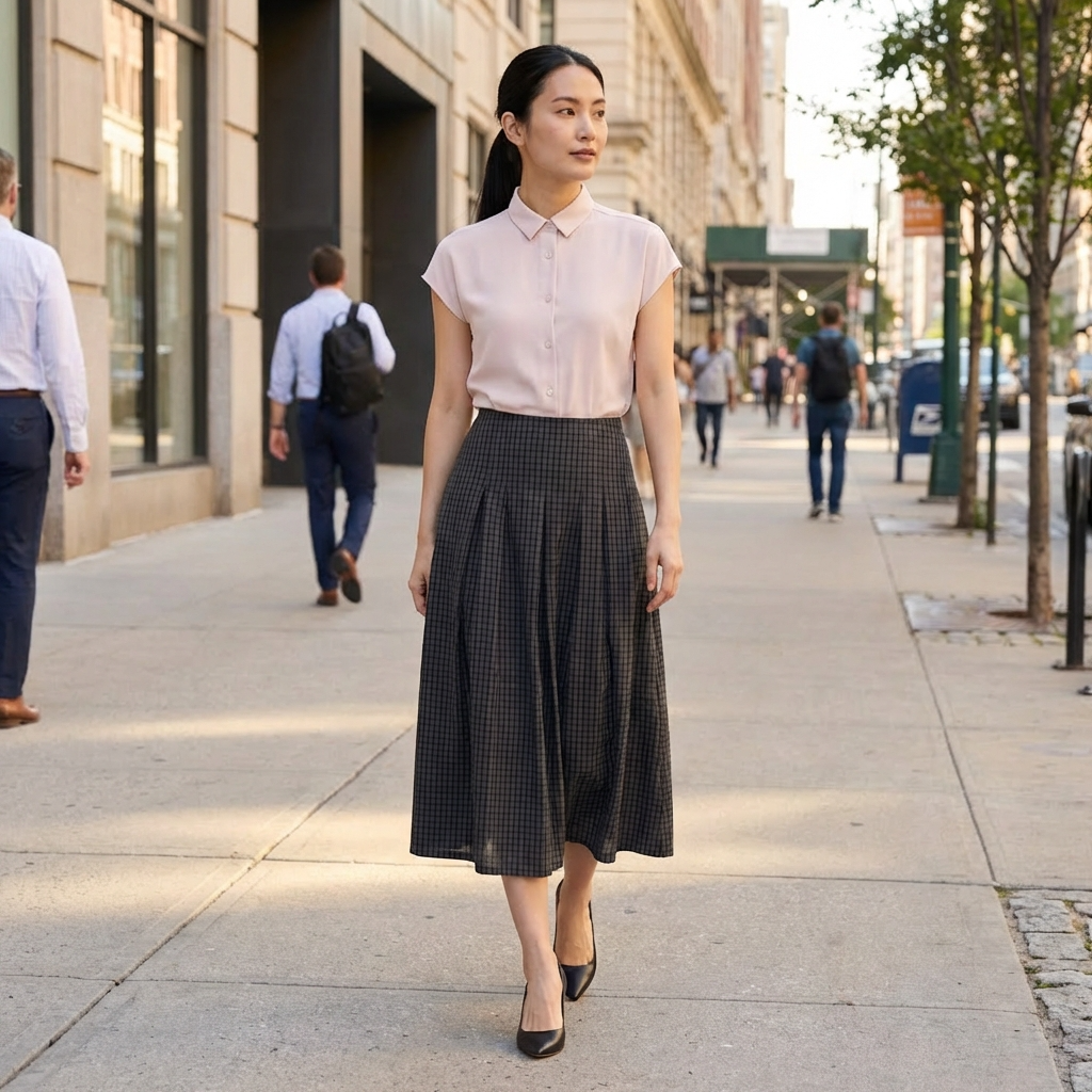 Kavena Pleated Full Skirt