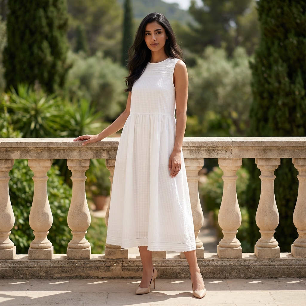 Melise Pin-Tuck Dress