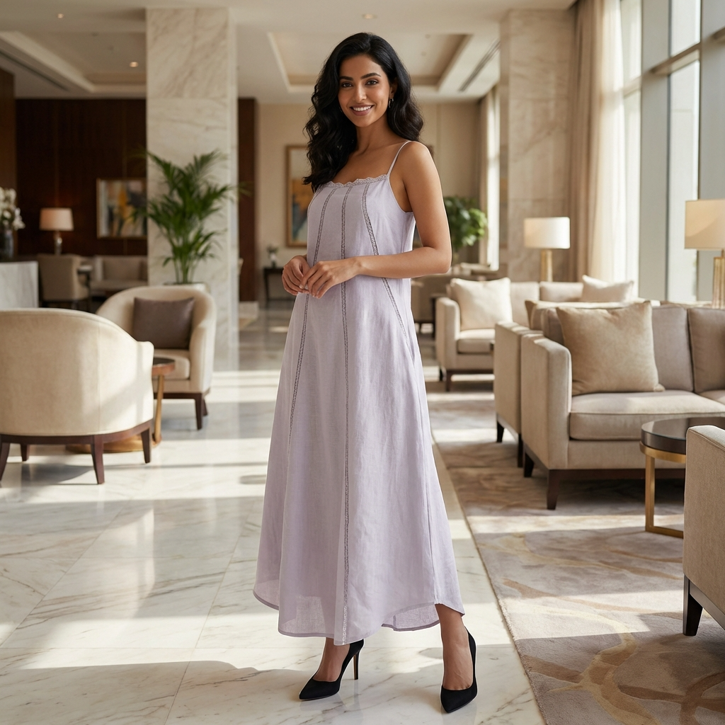 Palina Lace-Trim Panelled Dress