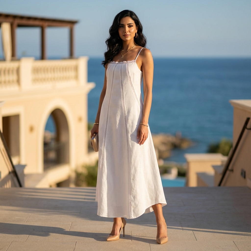 Palina Lace-Trim Panelled Dress