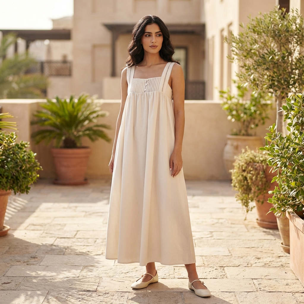 Debrea Pin Tuck Maxi Dress