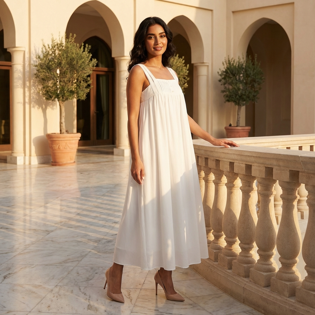 Debrea Pin Tuck Maxi Dress