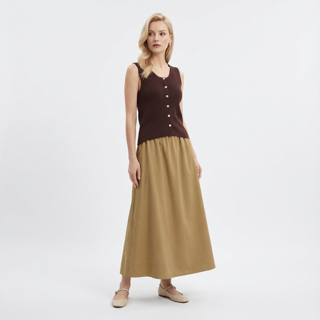 Emberly Front-Button Knit Tank