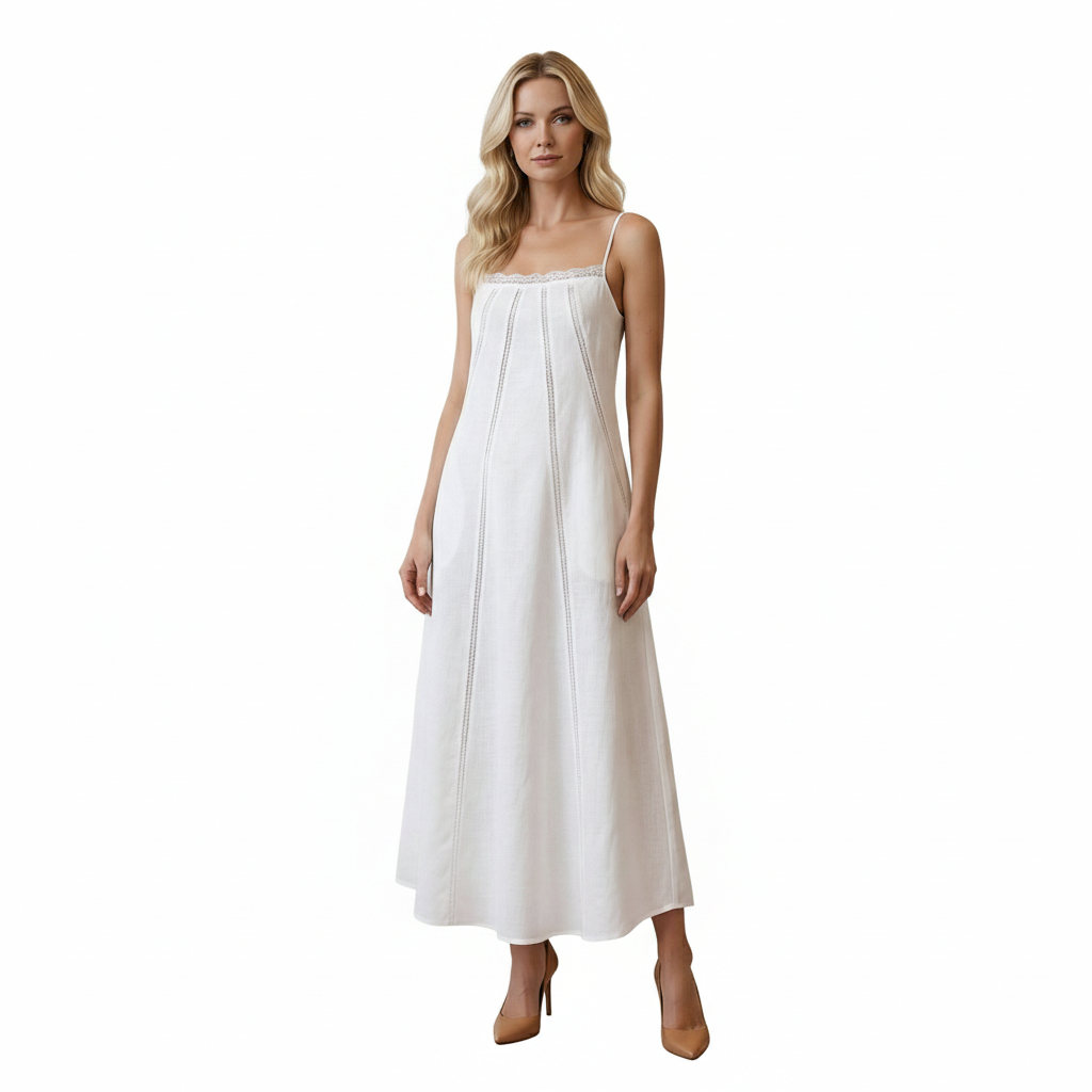 Palina Lace-Trim Panelled Dress