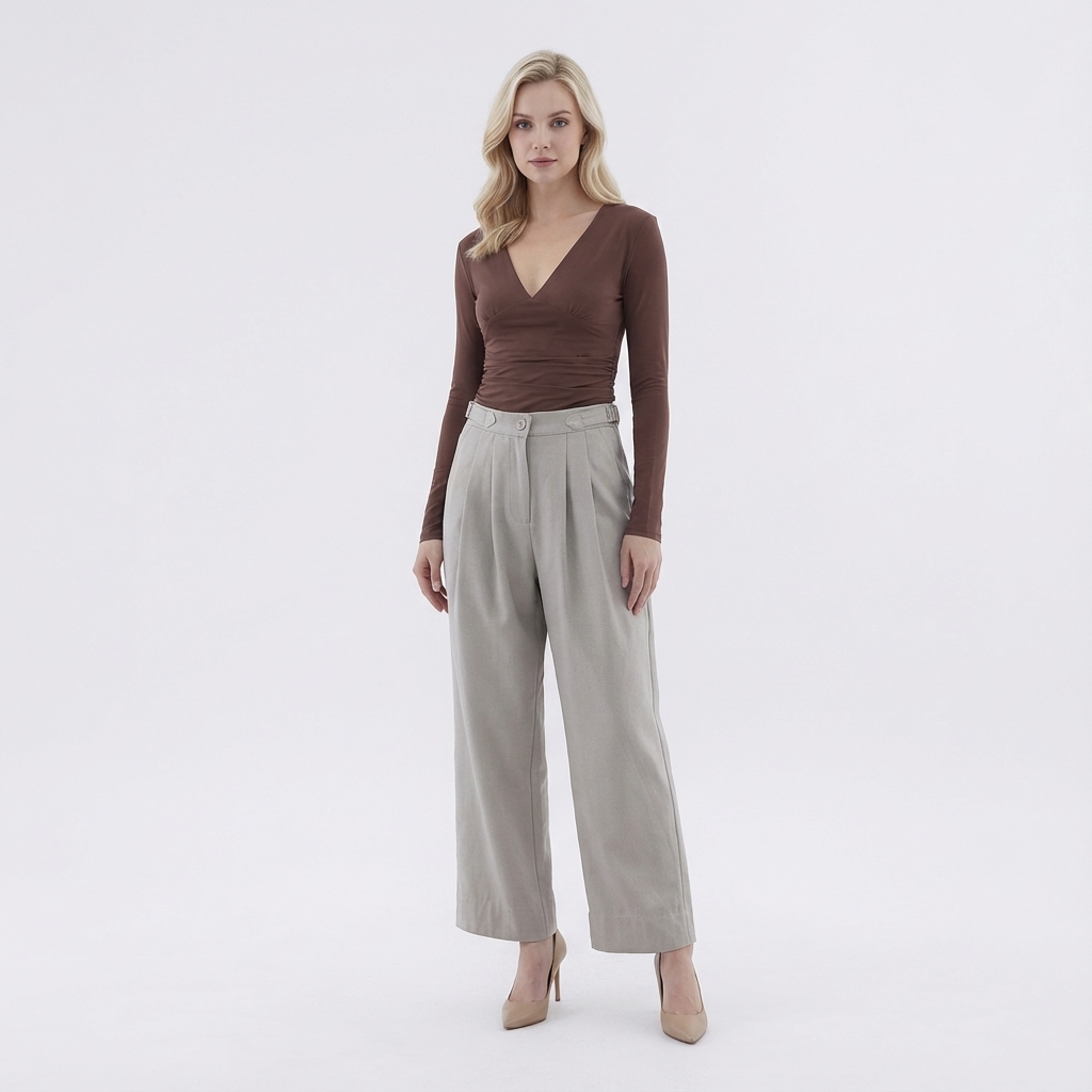Henril High-Rise Pleated Pants