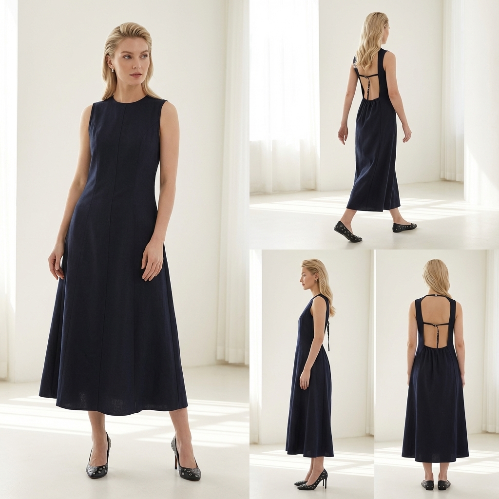 Jeroe Open-Back Dress