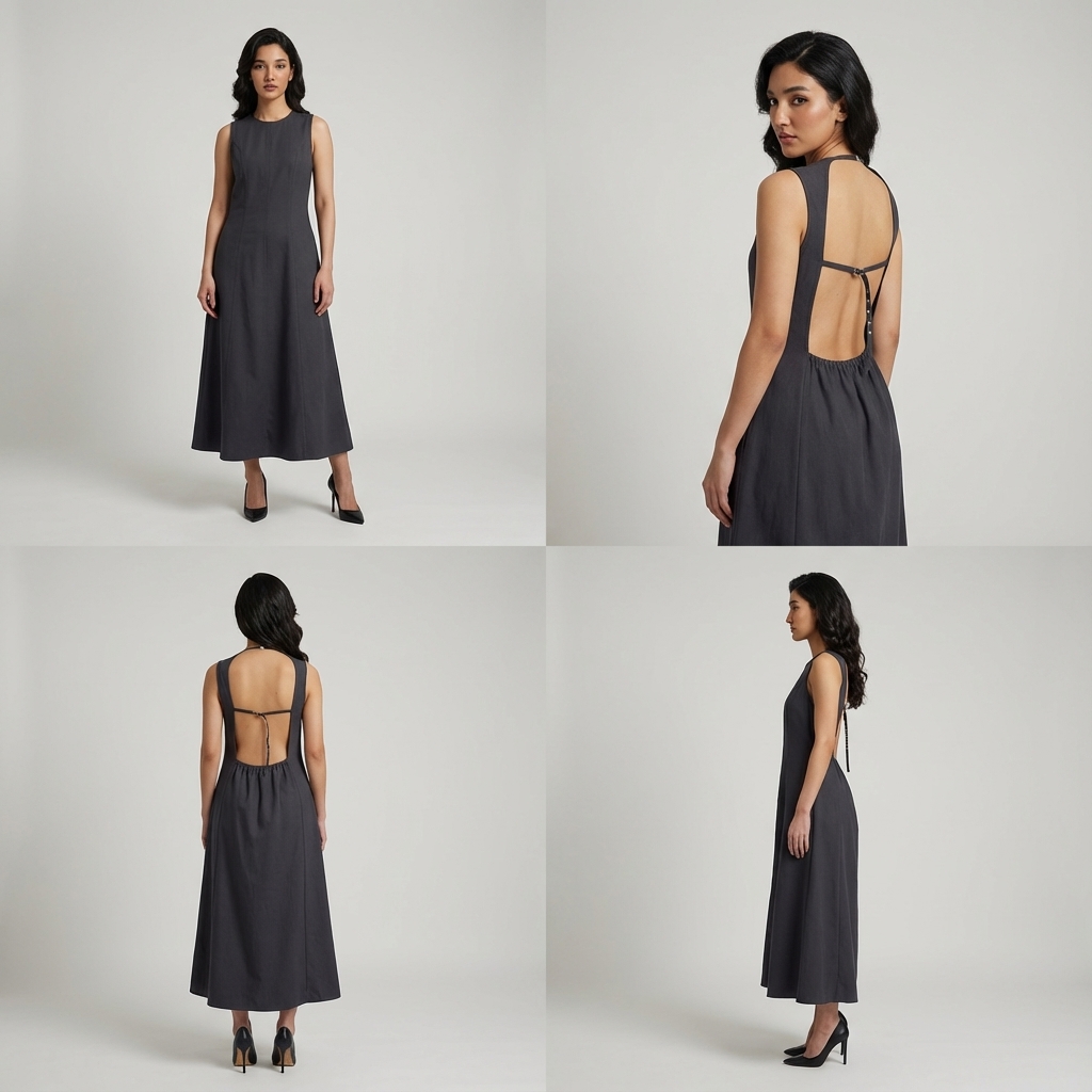 Jeroe Open-Back Dress