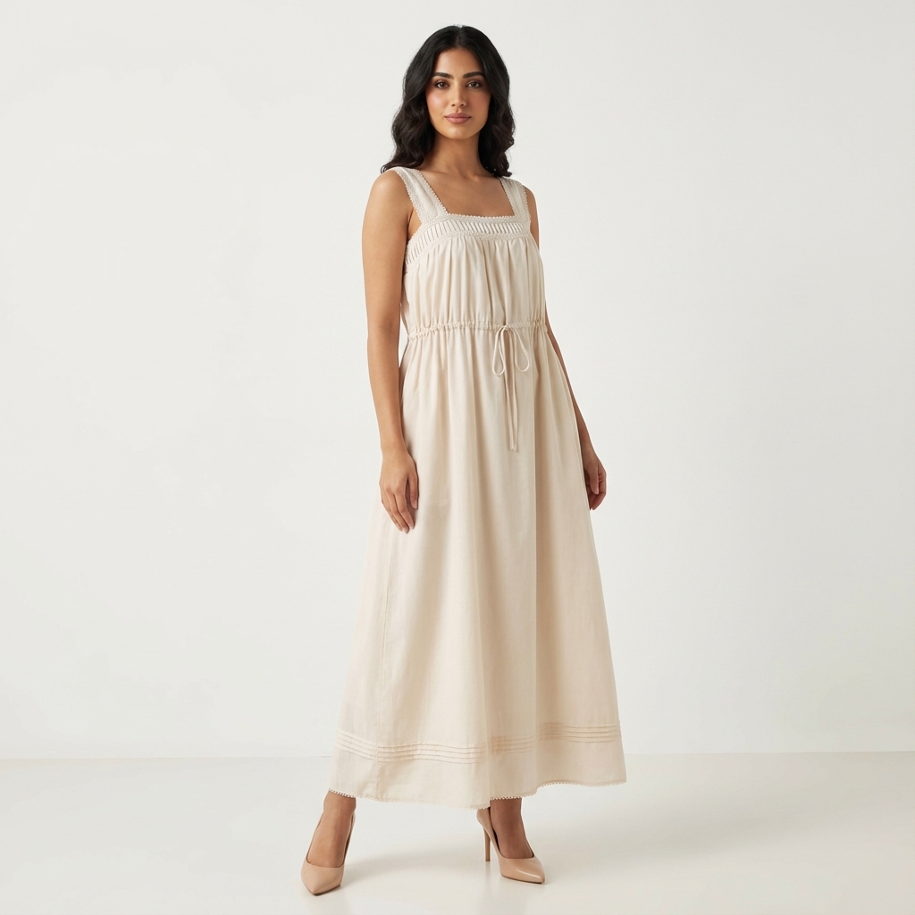 Marisol Square-Neck Relaxed Dress