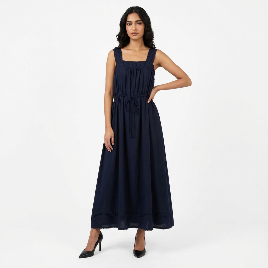 Marisol Square-Neck Relaxed Dress