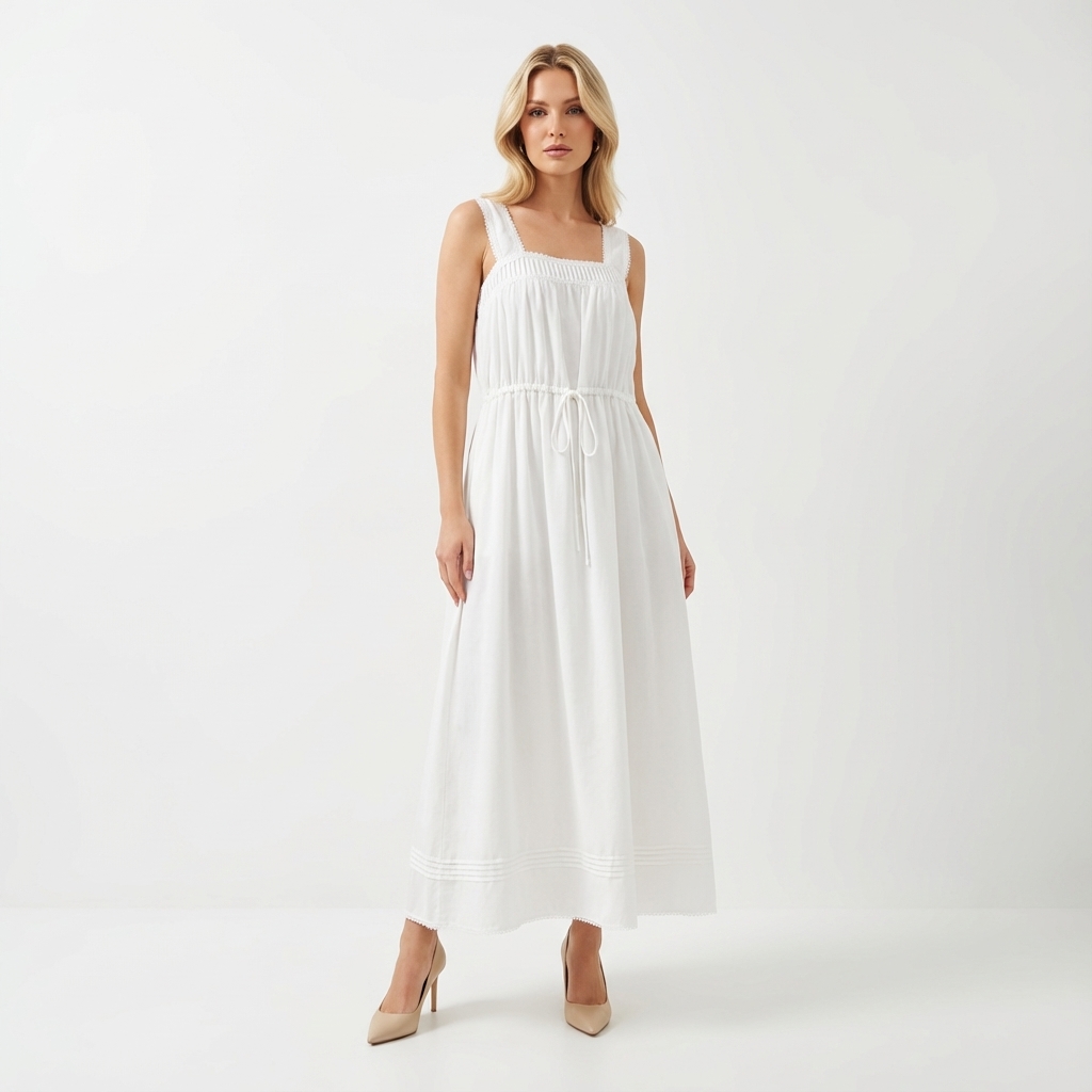 Marisol Square-Neck Relaxed Dress