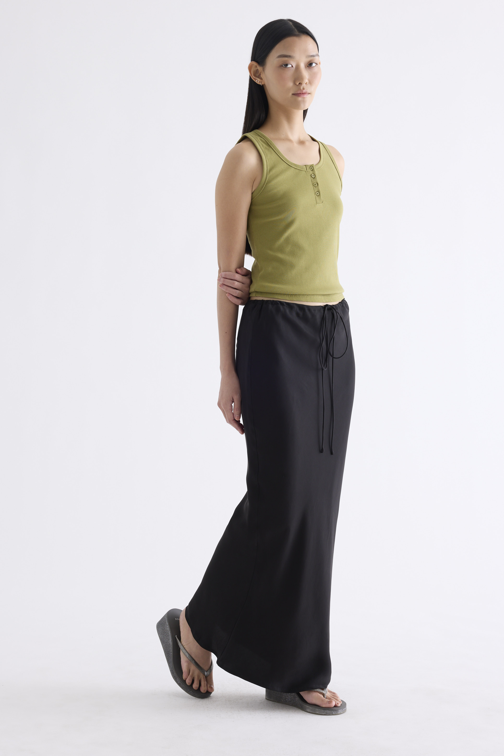 Tove Drawstring Bias Skirt