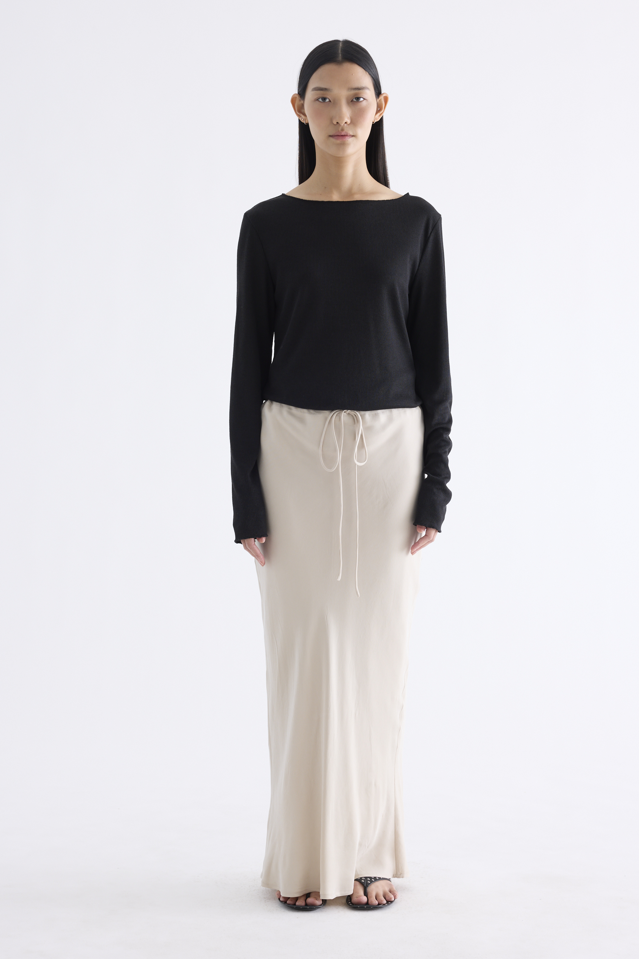 Tove Drawstring Bias Skirt