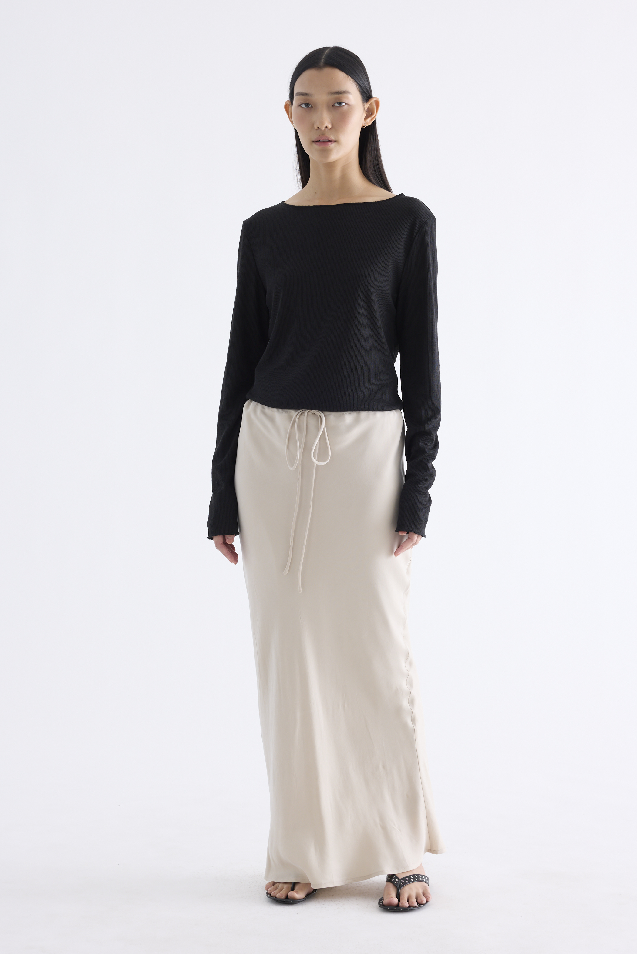 Tove Drawstring Bias Skirt