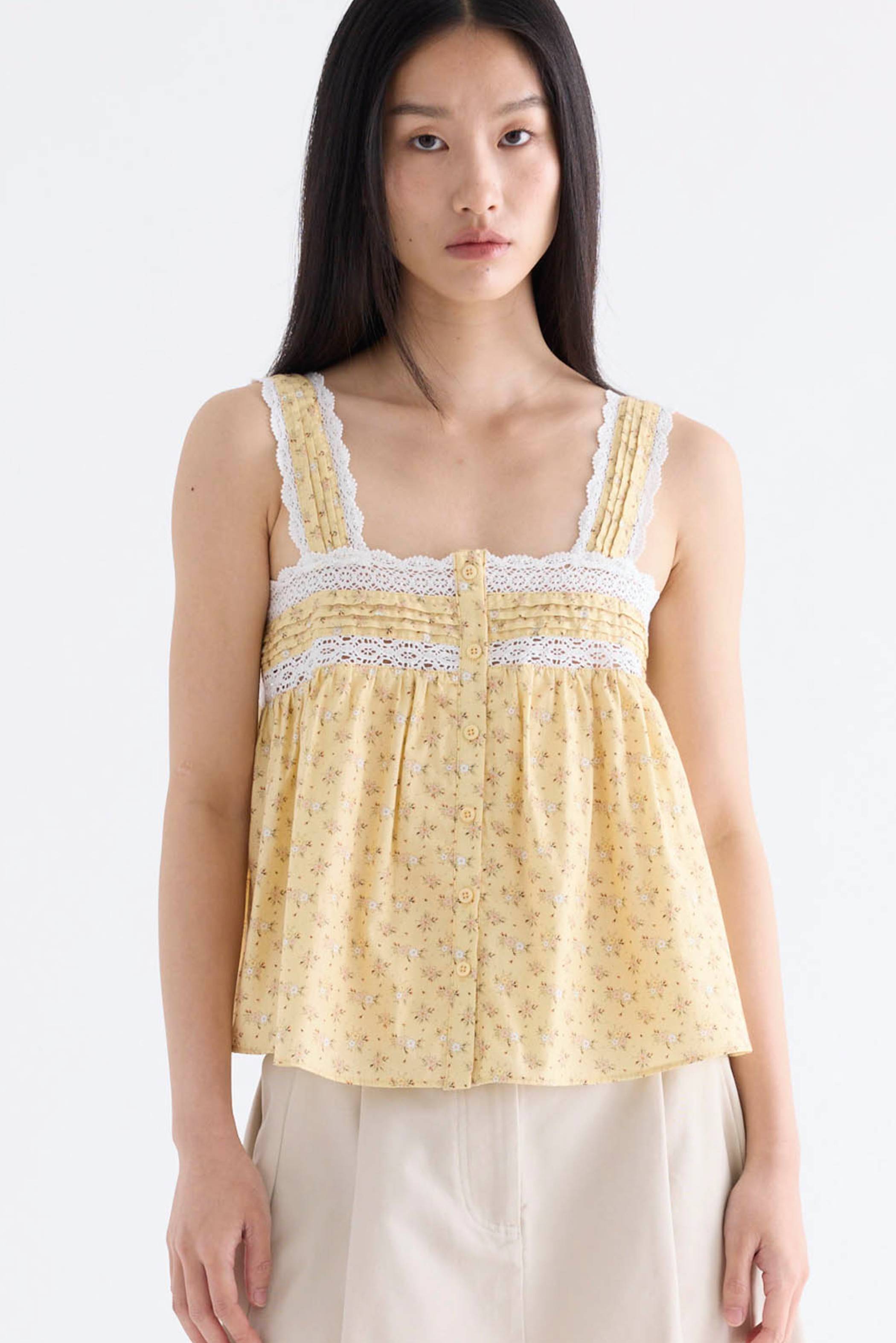Odette Lace-Trim Empire Top