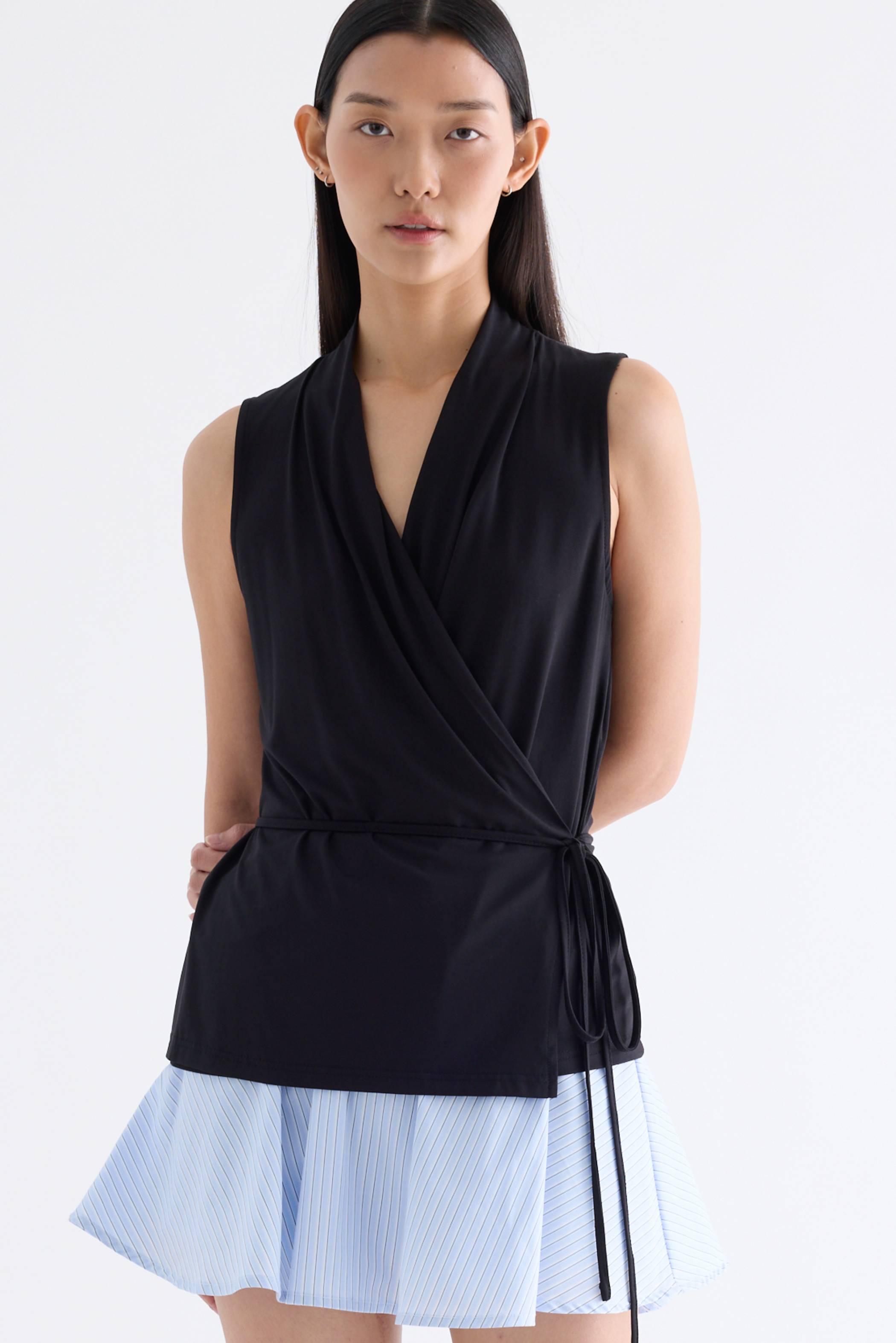 Verda Wrap-Tie Top