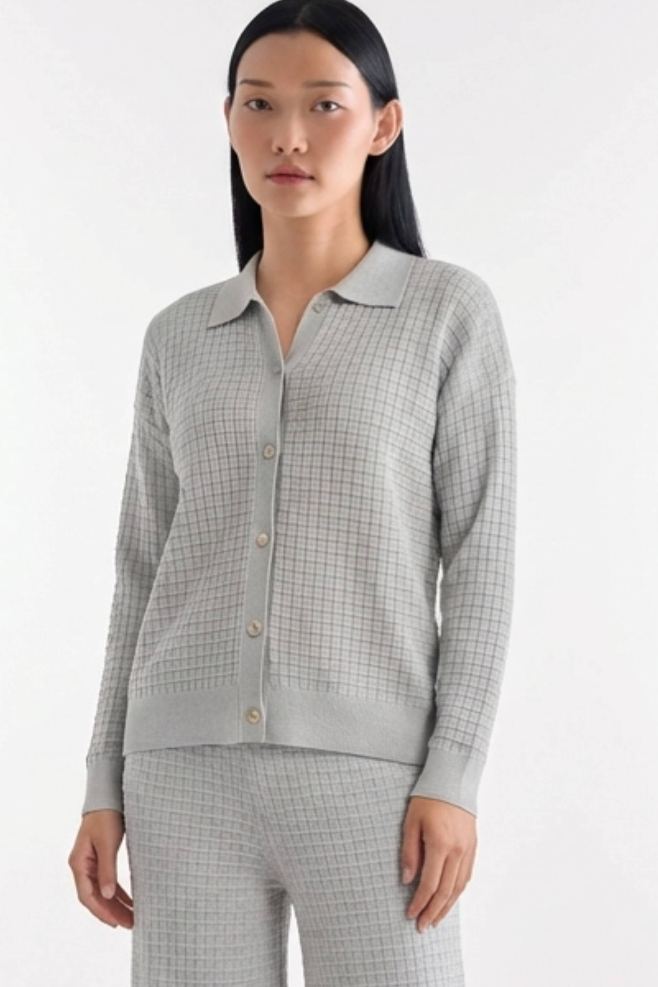 Quirelle Waffle-Knit Top