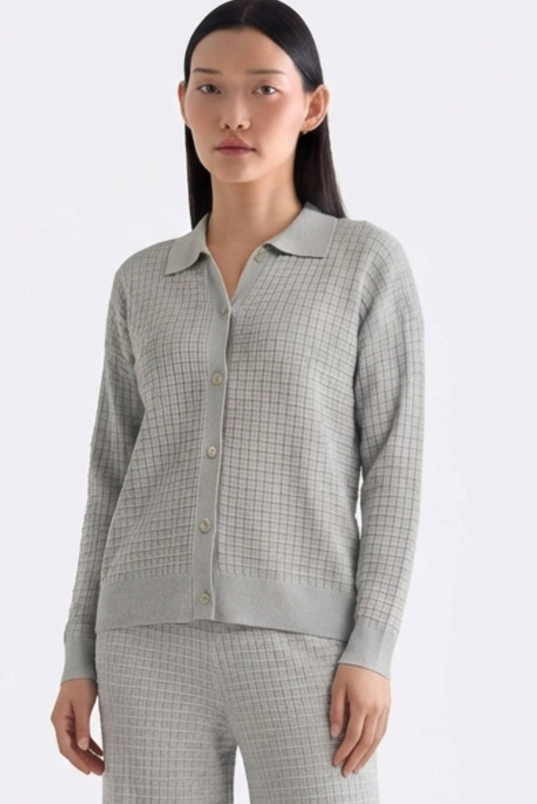 Quirelle Waffle-Knit Top