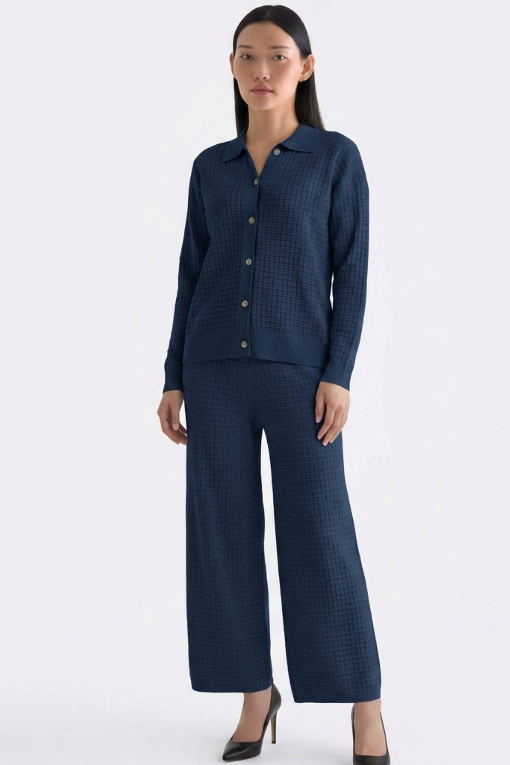 Huera High-Rise Waffle-Knit Pants