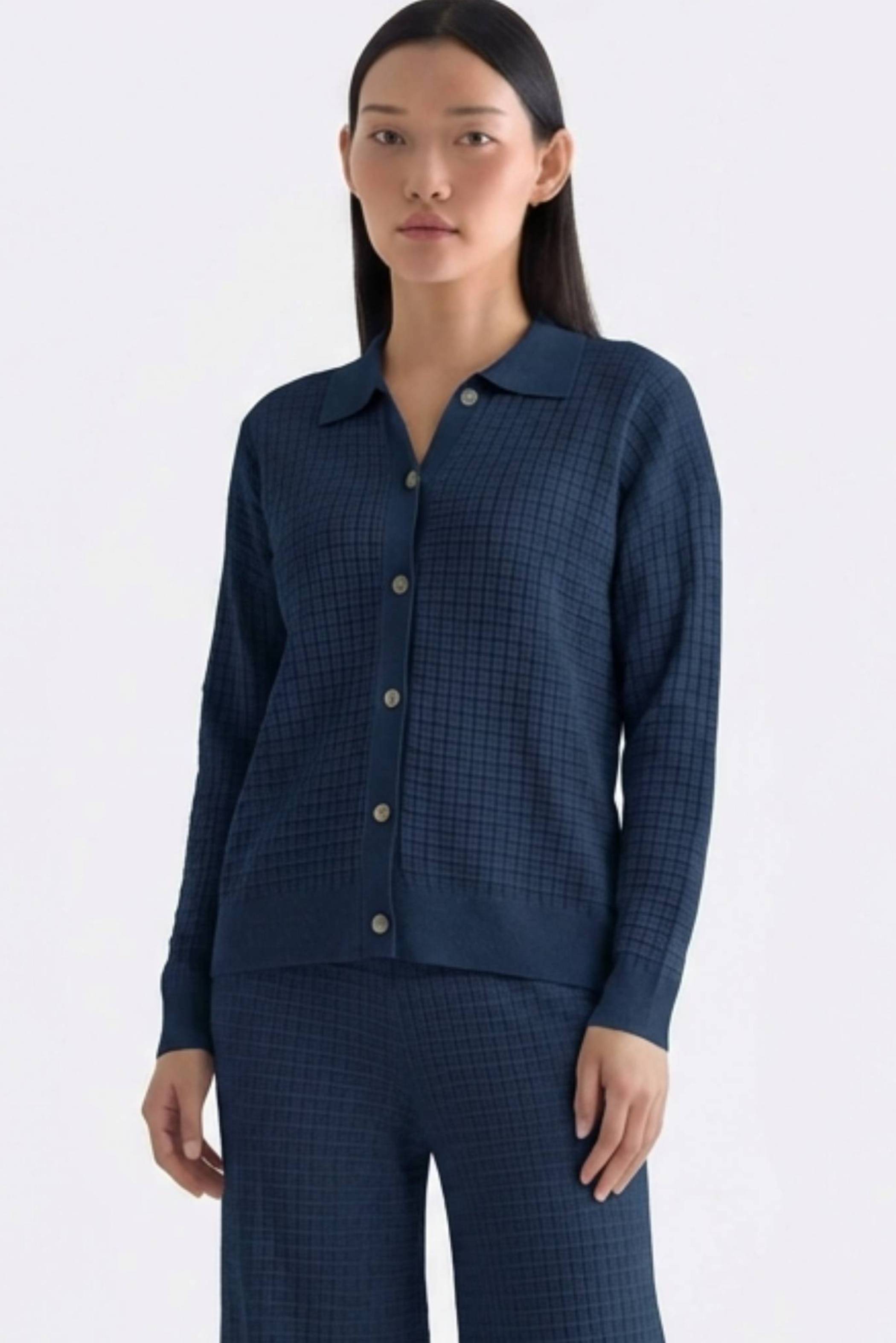 Quirelle Waffle-Knit Top