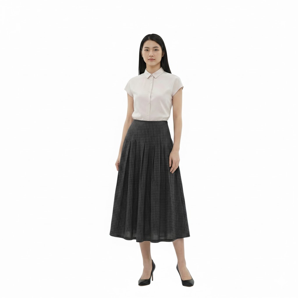 Kavena Pleated Full Skirt