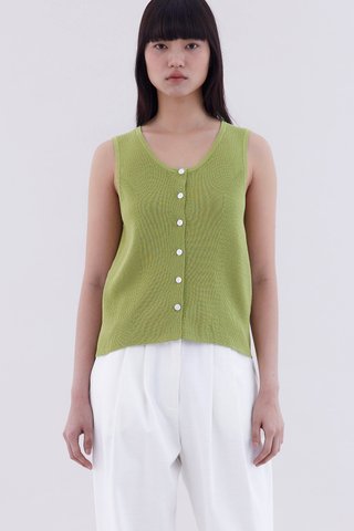 Emberly Front-Button Knit Tank
