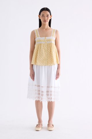 Odette Lace-Trim Empire Top