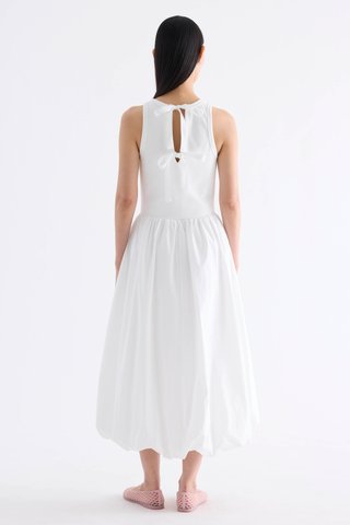 Maisy Ribbon-Tie Balloon Dress