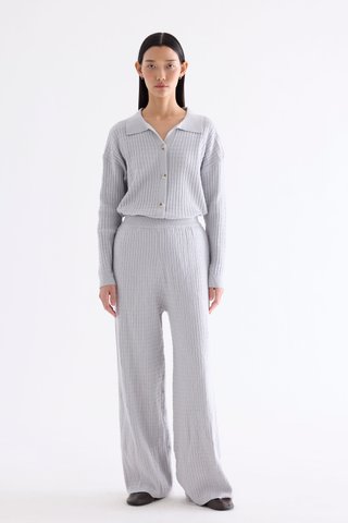 Quirelle Waffle-Knit Top