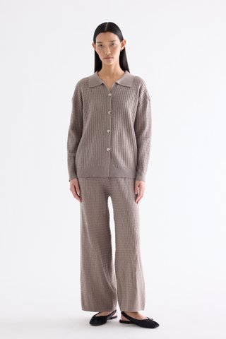 Quirelle Waffle-Knit Top