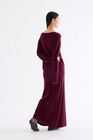 Ferlene High-Rise A-line Knit Skirt