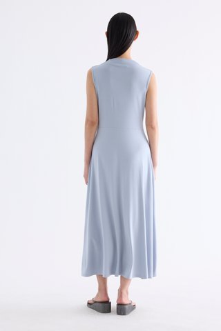 Irica Drape-Neck Asymmetrical Dress
