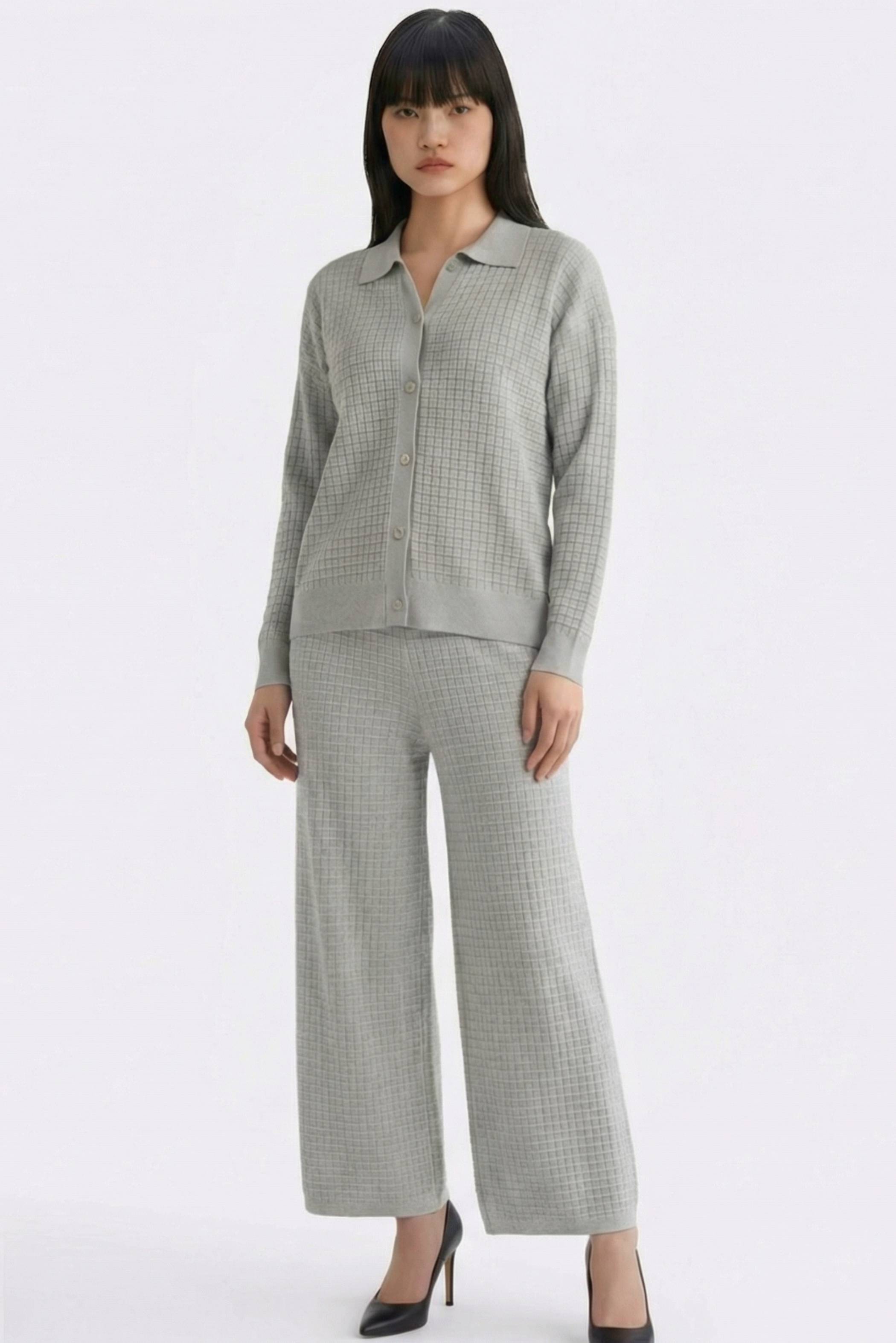 Quirelle Waffle-Knit Top