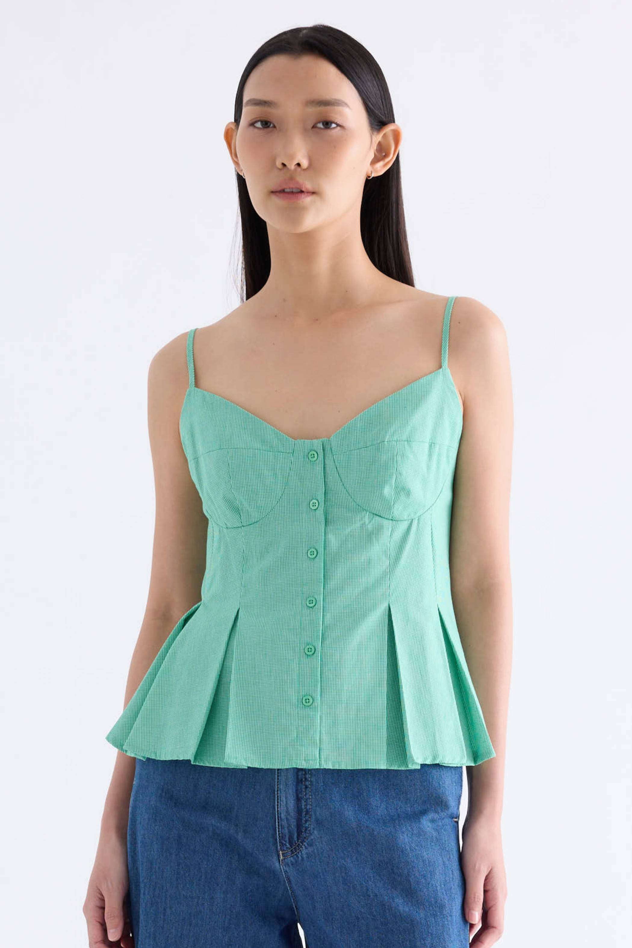 Kara Pleated Bustier Top